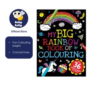 My Big Rainbow Book of Colouring for Kids to Doodle & Colour Fun Illustrations