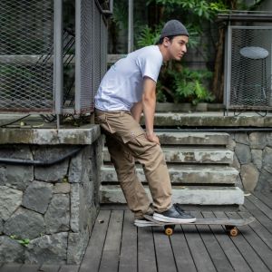 BAPIN Celana Cargo Panjang Pria Mocca- Long Cargo Pants