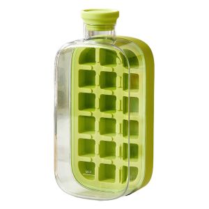 GAOSU 12/18 ô Chai nước đá viên 2 trong 1 Silicone Khuôn làm đá viên Độc đáo Có ống hút và thắt lưng Máy làm đá Dụng cụ nhà bếp