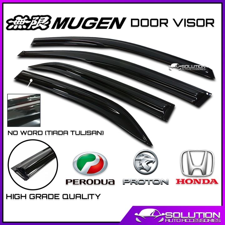(4 PCS) Mugen Air Press Window Door Visor Wind Deflector All Perodua ...