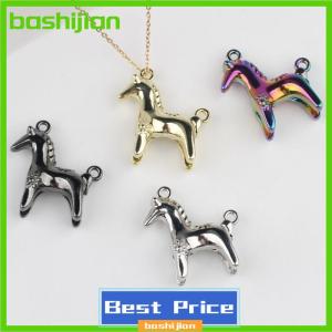 bashijian 2pcs hợp kim Pony Mặt dây chuyền động vật Ngựa Charms tự làm vòng cổ bông tai vòng tay phụ kiện Keychain làm đồ trang sức làm bằng tay