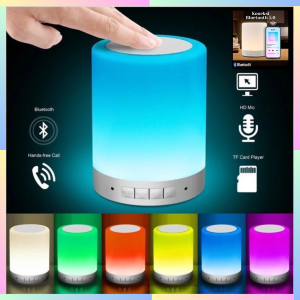 FAST DELIVERY SURPASS Bluetooth Speaker Mini Full Bass Portable 2in1 Wireless LED Smart Touch 300mAh