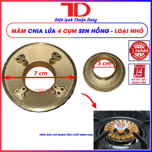 Mâm chia lửa bếp gas 43 - 78mm ĐỒNG chữ JAPAN Mâm chia lửa 4 cụm NHỎ-LỚN Đầu đốt bếp ga Sen đồng Điện lạnh Thuận Dung