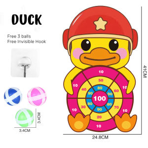 <𝙇𝙖𝙯𝙎𝙜𝙈𝙖𝙡𝙡> Cartoon Dart Board for Kids / Sticky ball on Dart / Best Gift set for kids Free 3 balls