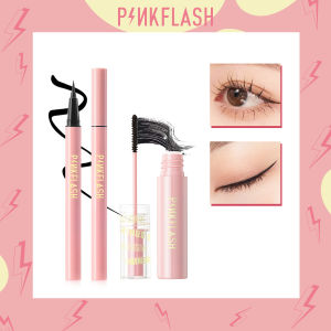 PINKFLASH Bộ mắt 2pcs bộ trang điểm bao gồm Kẻ mắt siêu mảnh+ Mascara Làm Dài Dày Cong Mi Chống Thấm Nước Lâu Trôi