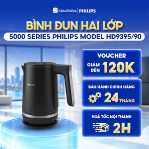 Bình đun siêu tốc Philips 1.7 lít HD9395/90 - Bình đun hai lớp có lớp cách nhiệt