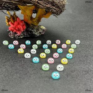 [COD] dfhws 10Pcs Luminous Briquettes Elfs Black Ball Sprite Duck Figurine Home Decor Glowing Miniature Fairy Garden Decoration Accessories