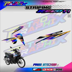 STRIPING VARIASI HONDA REVO FI / STIKER LIST VARIASI HONDA REVO FI