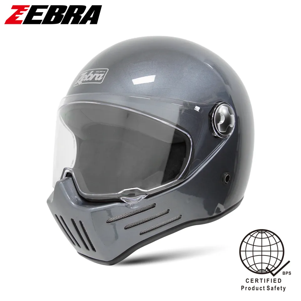 ZEBRA 601 PREDATOR Classic Helmet For Motorcycle Retro Helmet Full Face  Vintage Helmet for men women