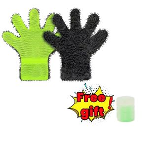 4Pcs Cleaning Glove Super Mitt Microfiber Household Car Washing Cleaning Anti Scratch Glove