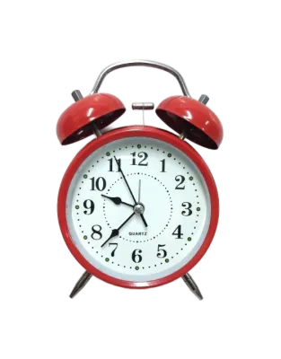4 inch Twin Bell Classic Alarm Clock Jam Loceng - 6 colour