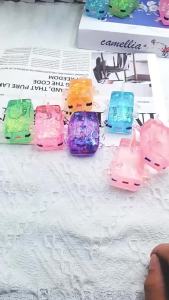 Cartoon Axolotl Shape Stress Relief Toy Fidget Sensory Toy Squishy Maltose with Sequins Stretchable Squeeze Novelty Present Kids Reward