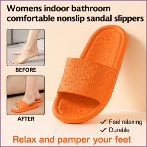 Home Slippers Refreshing and Breathable Embossed Sole Indoor Slippers Comfortable and Soft Foldable