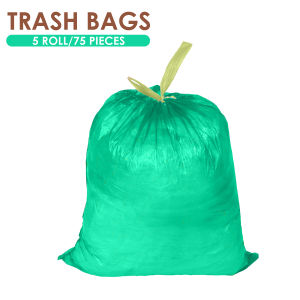 Locaupin Thick Garbage Bag Household Plastic Drawstring Trash Bag with Holder Recycling Wastebasket Garbage Can Liners