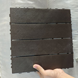 Floor Tiles Interlocking Solid Wood DIY Deck Tiles Indoor Outdoor Flooring WPC Tiles Balcony