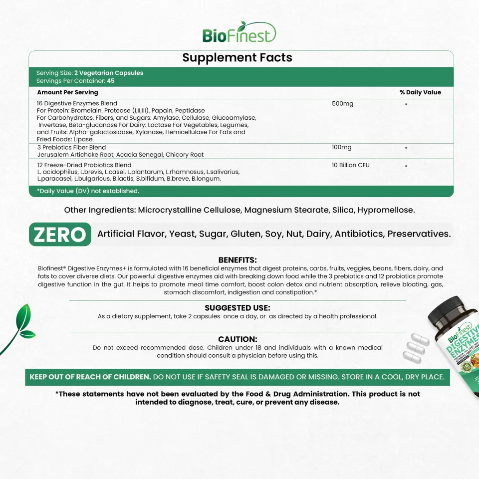 Probiotics 100 Billion CFU Potency Digestive Immune Health
