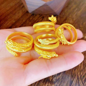 Nhẫn Nam Nữ  Rồng  Bay  Vàng 24K  Cá Tính Thời Trang Đẳng Cấp RBDRAGONXOAYVANG18
