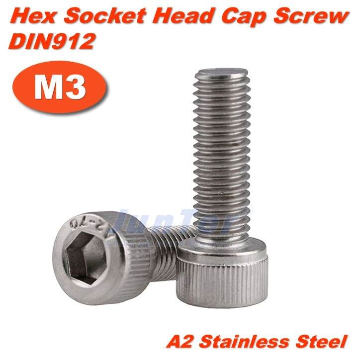 【free Delivery】 100pcs Lot M3 M A2 Stainless Steel Allen Blots Socket