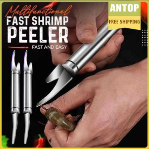 Multifunctional Fast Shrimp Peeler Stainless Steel Fish Scales Scraper & Shrimp Line Cutting Kitchen Tools