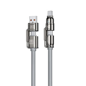 4 trong 1 Cáp sạc nhanh 240W PD USB giao diện iPhone tương thích với iPhone 16 15 ProMax iPad & Android