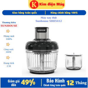 Máy xay thịt Sunhouse SHD5412 cối xay thủy tinh 2l xay gia vị ngủ cốc bảo hành 12 tháng toàn quốc