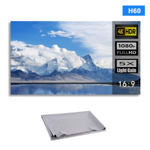 Huife Portable Foldable Projector Screen Ultra HD Ambient Light Rejecting Video Screen for Home Theater Indoor Outdoor Office