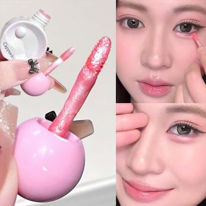 CHTM32 Diamond Shimmer Liquid Highlighter Glitter Texture Pearlescent Lying Silkworm Highlighter  Long Lasting Facial Contour Highlighting Stick Makeup Tools
