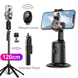 Auto Face Tracking Phone Holder 360° Rotation Motion Tracking Mount Selfie Stick Tripod for LiveVlogVideo Gimbal Stabilizer