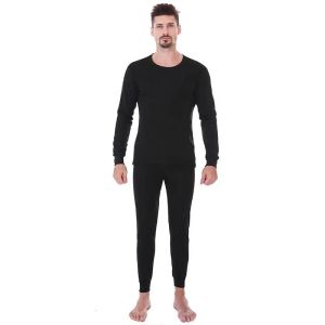 Thermal Clothes Thermal Top for Men Heattech for Men Plush Thermal Underwear Set Clothes Velvet Slim Fit Long Sleeve
