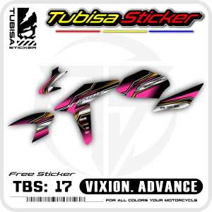Striping Vixion Advance - Stiker Striping Variasi Motor Vixion Advance Motif Racing TBS.17
