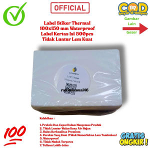 Kertas Label Thermal / Kertas Stiker Online Shop 100x150 mm Isi 500 Pcs Anti Lentur Grosir Termurah
