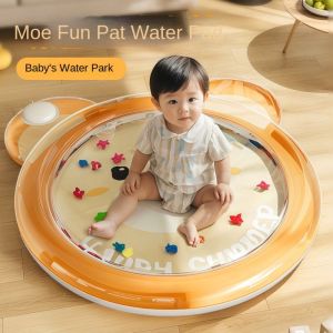 MLS PVC Inflatable Patting Pad Cartoon Animal Crawling Water Pad Kids Pool Accessories Rabbit Baby Water Mat Summer
