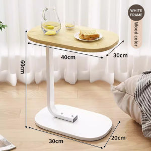 Foldable sofa side table living room coffee table portable household solid wood small round table balcony coffee table