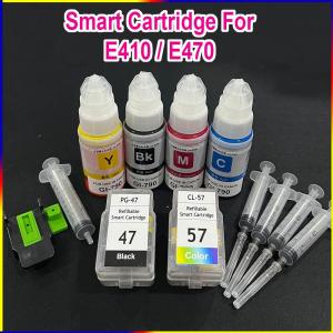 Refillable Smart Cartridge for Printer E410 / E470 ink catridge 47 / 57