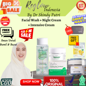 REGLOW Glowing Skin Treatment Facial Wash & Intensive Cream & Night Cream Original By Dr Shindy Putri Official Store Resmi BPOM | Halal MUI | Aman BUMIL BUSUI | Mencerahkan | Jerawat | Flek | Kusam | Berminyak | Beruntusan | Pekanbaru Jambi Tangerang