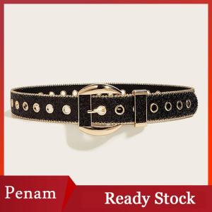 [PAM] Goth Punk Womens Belt Fashion Rhinestone Belt Girl Decorative Jeans Wide Belt Rock Men Women Fashion Belt