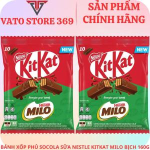 Bánh xốp phủ socola KITKAT MILO 2F thanh 16g