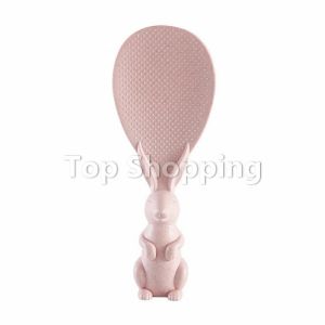 TOP ทัพพีตักข้าว รูปกระต่ายน่ารัก ตั้งได้ ข้าวไม่ติดทัพพี ล้างง่าย Wheat straw rice spoon