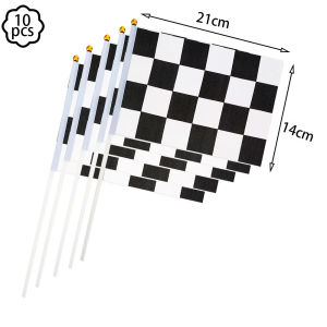 10Unit Checkered Flag Pack 15M Hanging Line Racing Flags Pennant String Motorsport Kit
