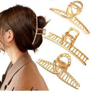 Bộ 3 kẹp tóc lớn bằng kim loại Mehayi phù hợp với tóc dày và nặng có độ bám chắc không trơn trượt dùng để kẹp và giữ tóc dài phụ kiện tạo kiểu thời trang cho phụ nữ và trẻ em gái.