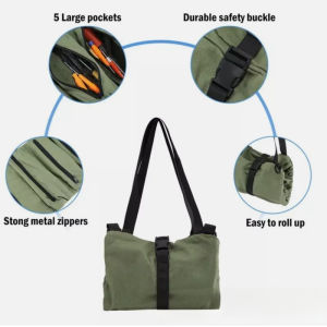 กระเป๋าเครื่องมือช่าง มีหลายช่อง เก็บของได้เยอะ กระเป๋าเครื่องมือผ้าอ็อกซ์ฟอร์ด มีหูหิ้ว พกพาง่าย