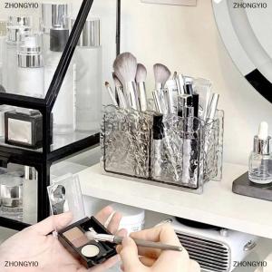 [COD] ZHONGYI0 2 Holes Cosmetic Storage Box Makeup Brush Holder Organizer Lipstick Eyebrow Pencil Bathroom Storage Display Stand