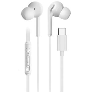 Có dây tai nghe nhạc loại C In-Line Tai nghe 3D âm thanh 14 Mét đơn vị với điều khiển cáp cho hầu hết các USB C giao diện thiết bị