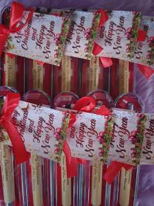 Personalized Bamboo Pen with Red Case + Customized Tag and Ribbon