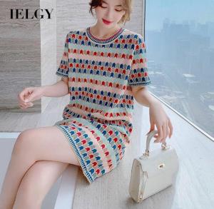 IELGY Đầm Hoa Tay Ngắn Cỡ Lớn Phong Cách Pháp Ngọt Ngào Và Tươi Mới Cho Nữ