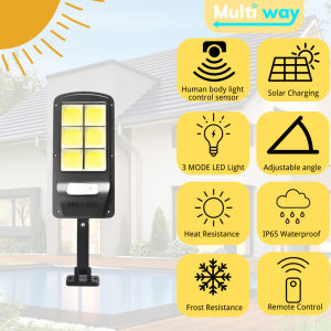COB BRIGHT SOLAR SENSOR LIGHT - 128 LED 3 MODES WITH SENSOR