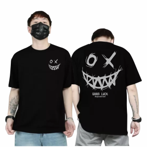 Kaos Aesthetic | Kaos Hologram Rainbow Good Luck Kaos menyala | Tshirt Pria Wanita Kaos Kata-Kata Kaos Combed 24s