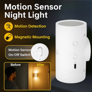 💕Intelligent Induction💕Magnetic Charging Human Body Induction Lamp Rechargeable Magnetic Wall Lamp Warm Night Light Aisle Entrance Home Downlight人体感应灯