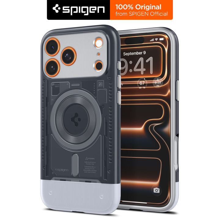 Spigen Classic C1 MagFit Apple iPhone 17 Pro Hoesje MagSafe Rood