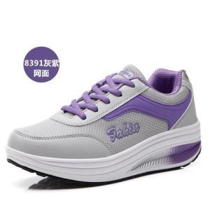 8391 Fashionable Trendy Sports Casual Mesh Rocking Shoes Thick-Soled WomenS Wedge Breathable Platform Shoes Mesh Single Shoes